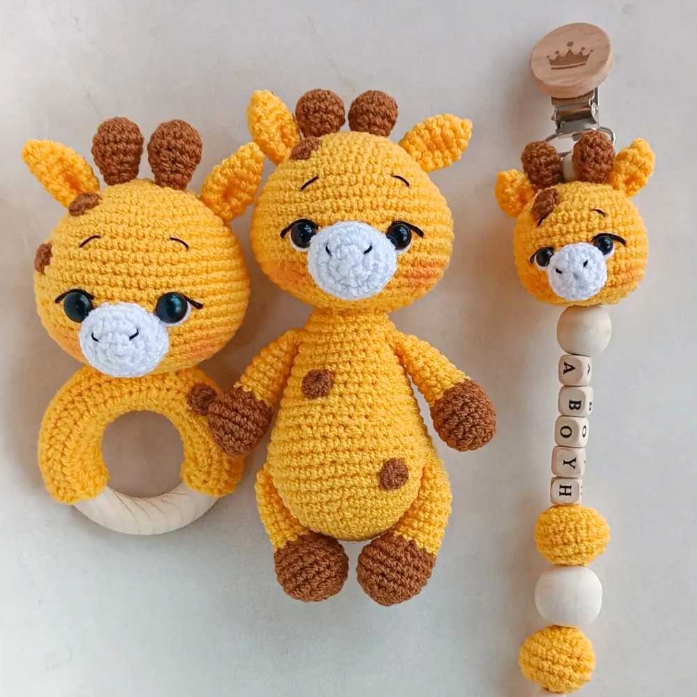 ست سیسمونی عروسک دستبافت زرافه